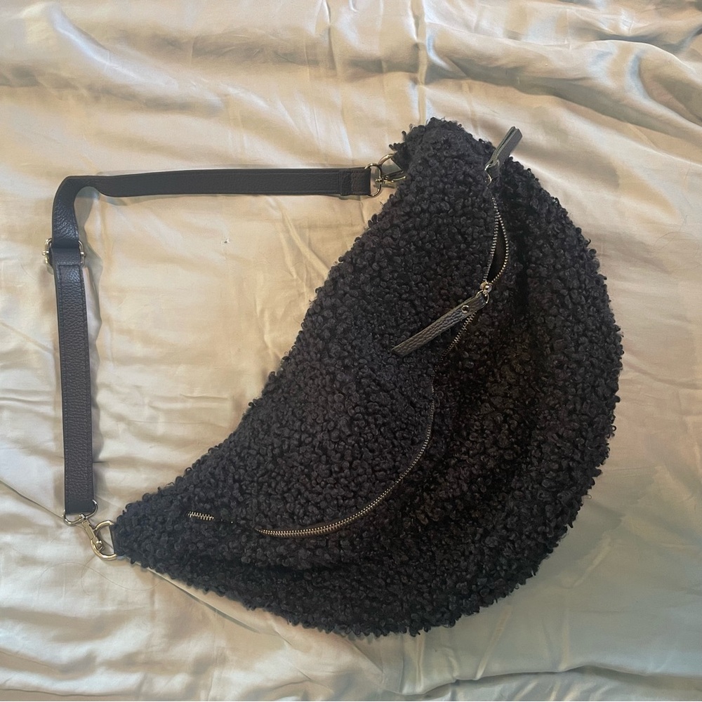 Faux Sherpa Sling Bag